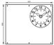 Дошка для крейди з годинником КВТ, 50х60 см